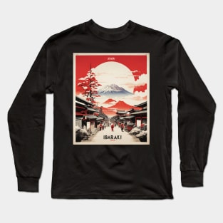 Ibaraki Japan Travel Vintage Tourism Poster Long Sleeve T-Shirt